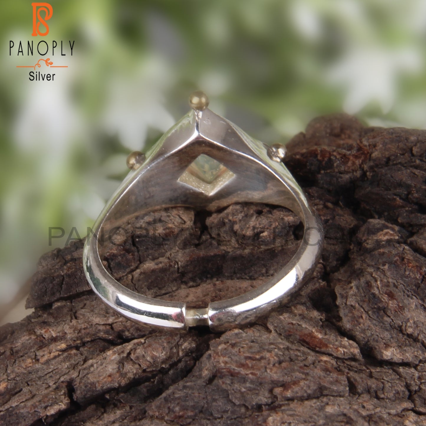 Ethiopian Opal Square Shape 925 Sterling Silver Ring