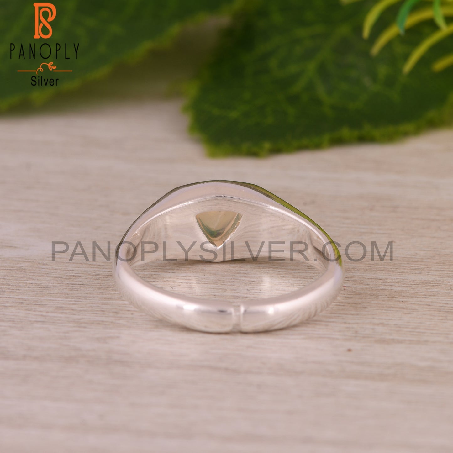 Ethipian Opal Trillion Shape 925 Sterling Silver Ring