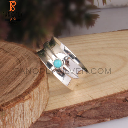 Arizona Turquoise 925 Sterling Silver Band Ring
