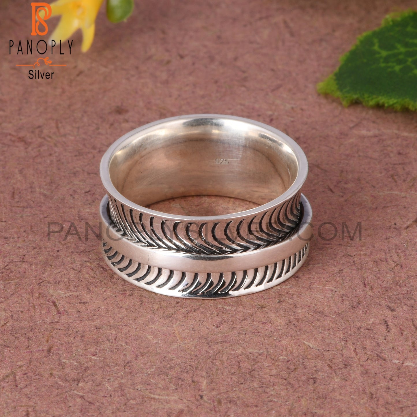 Spinner 925 Sterling Silver Ring For Women Girl