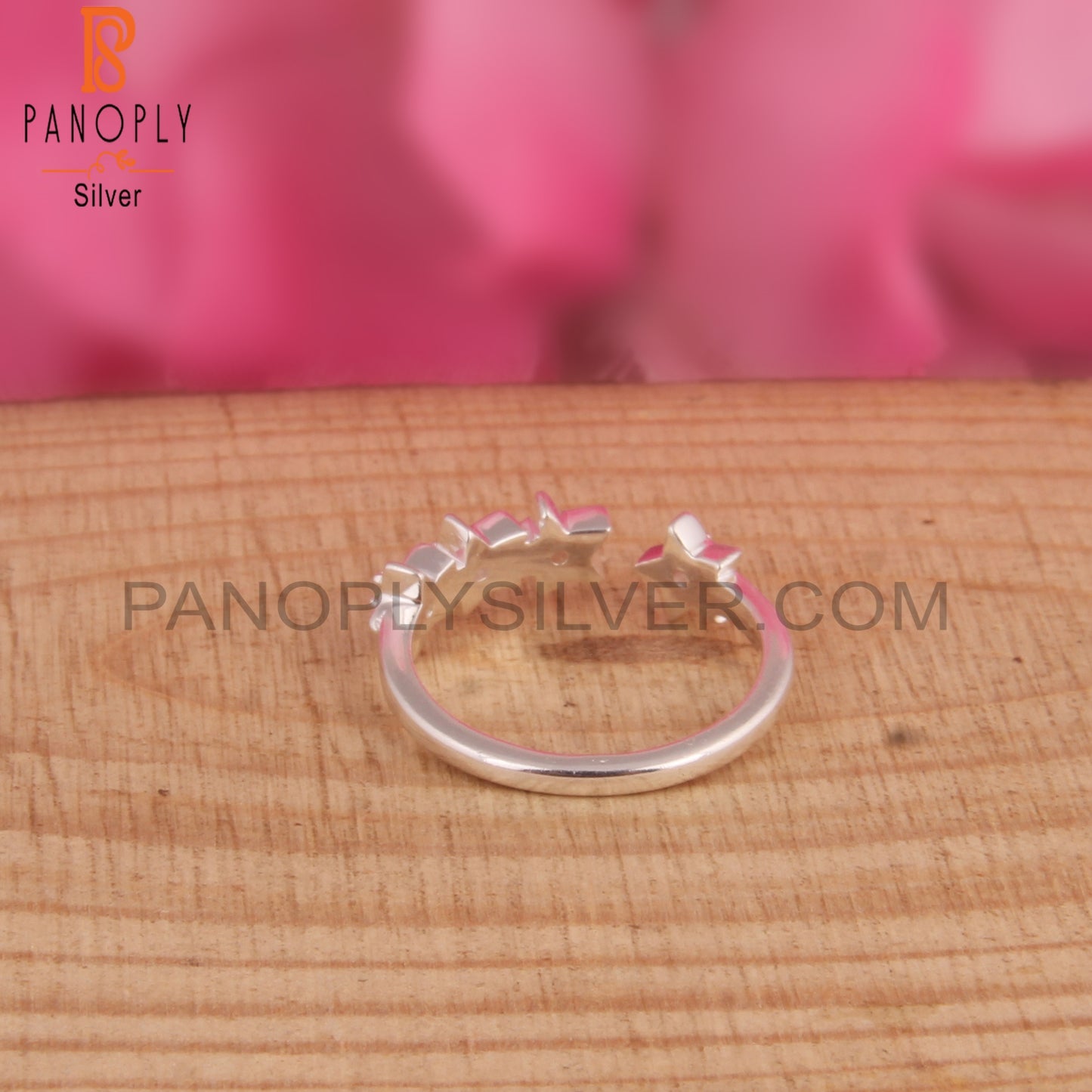 White Topaz & Peridot 925 Sterling Silver Ring