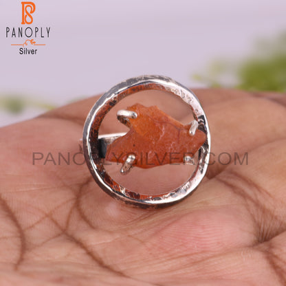Natural Carnelian 925 Sterling Silver Ring