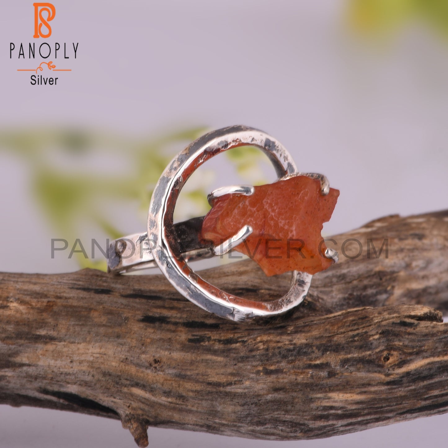Natural Carnelian 925 Sterling Silver Ring