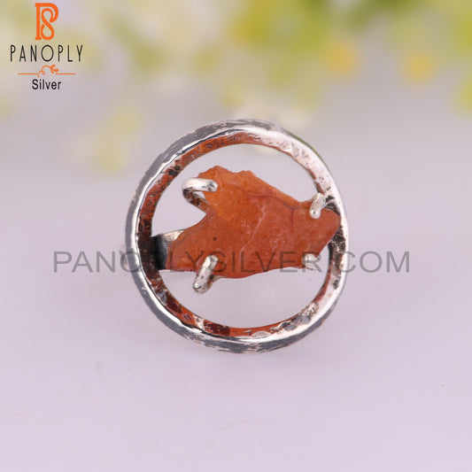 Natural Carnelian 925 Sterling Silver Ring