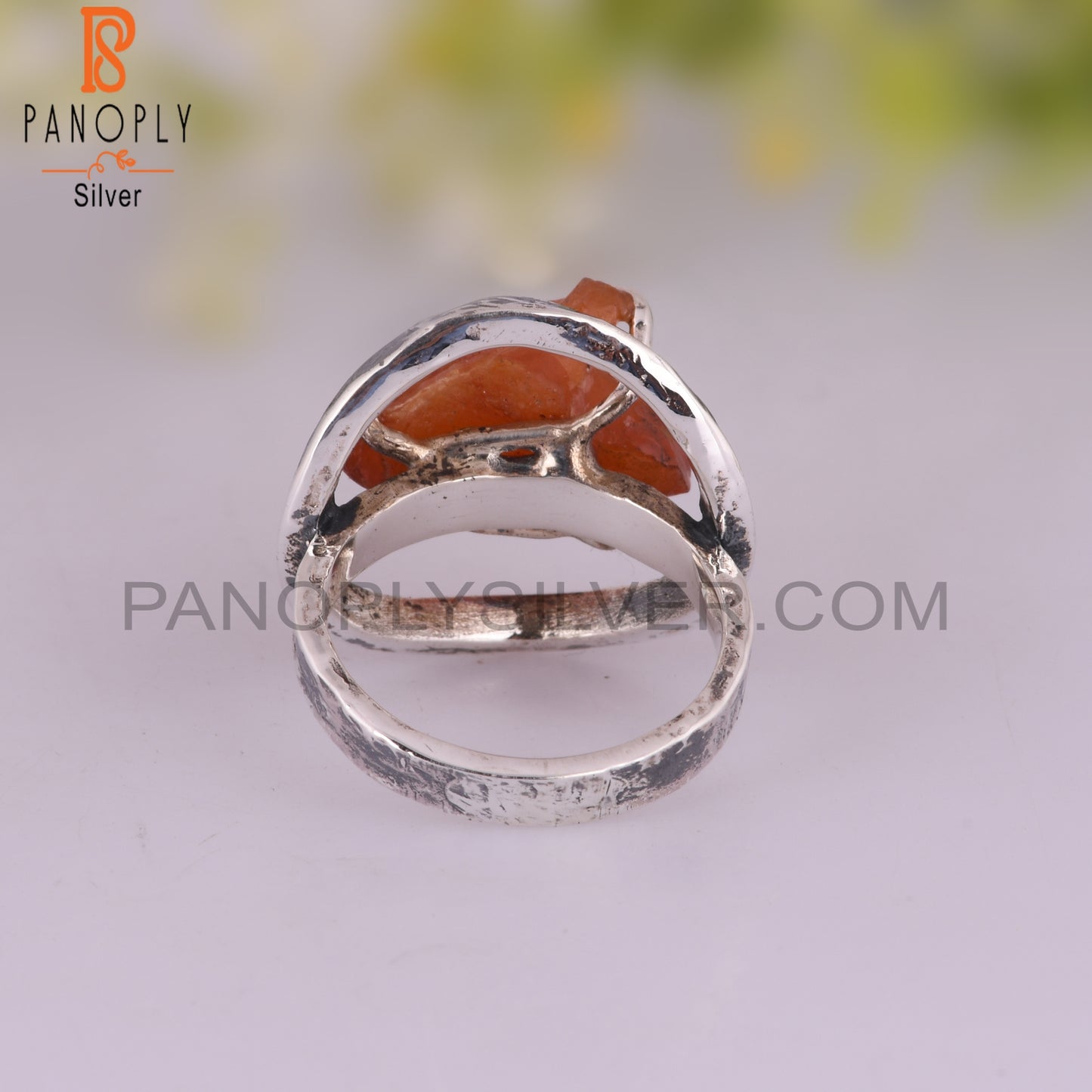 Natural Carnelian 925 Sterling Silver Ring