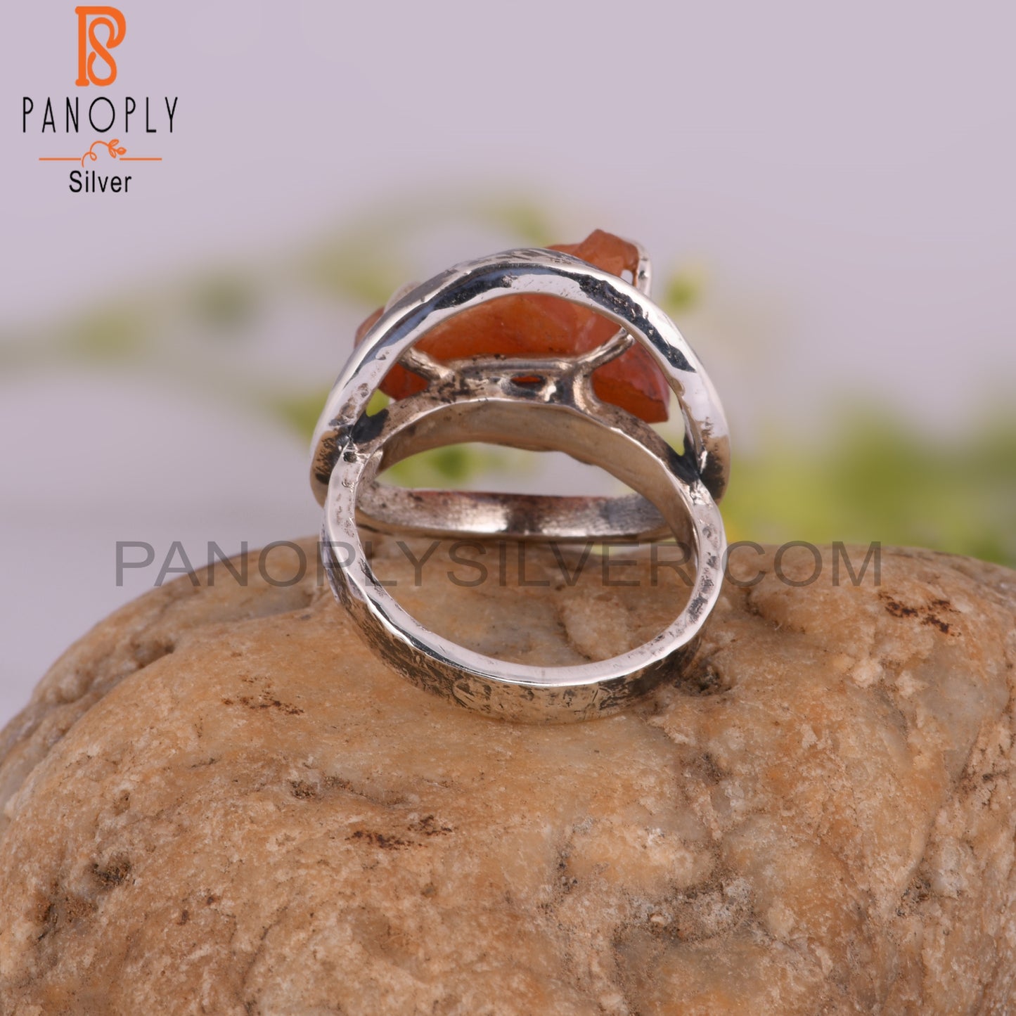 Natural Carnelian 925 Sterling Silver Ring