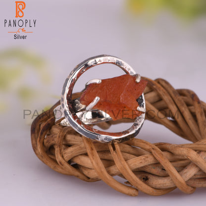 Natural Carnelian 925 Sterling Silver Ring