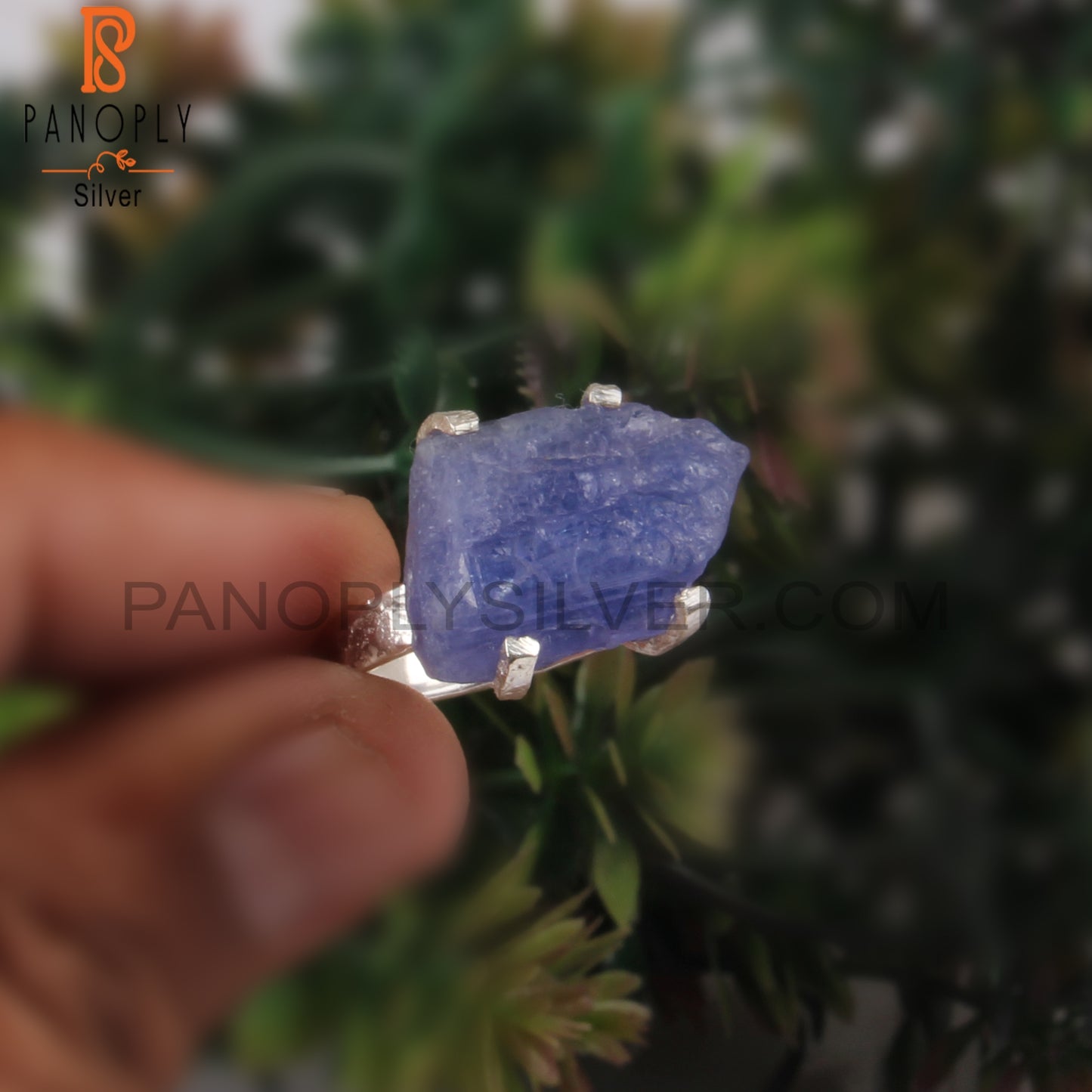 Tanzanite Natural Rough Sterling Silver 925 Ring