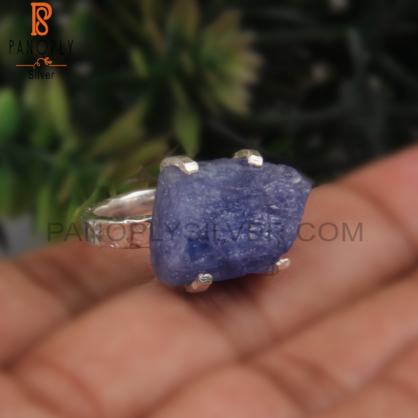 Tanzanite Natural Rough Sterling Silver 925 Ring