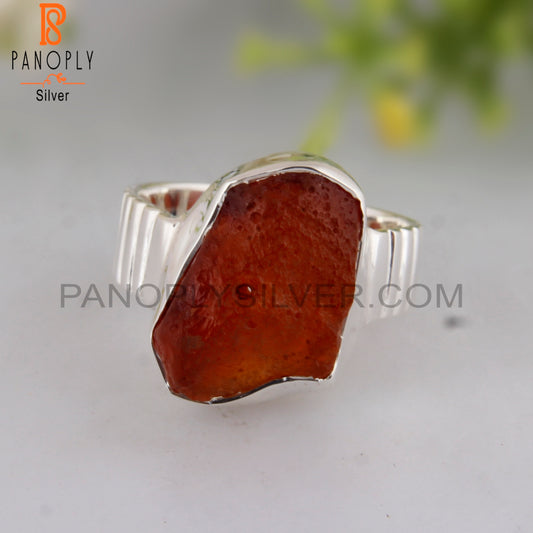 Carnelian 925 Sterling Silver Wedding Ring