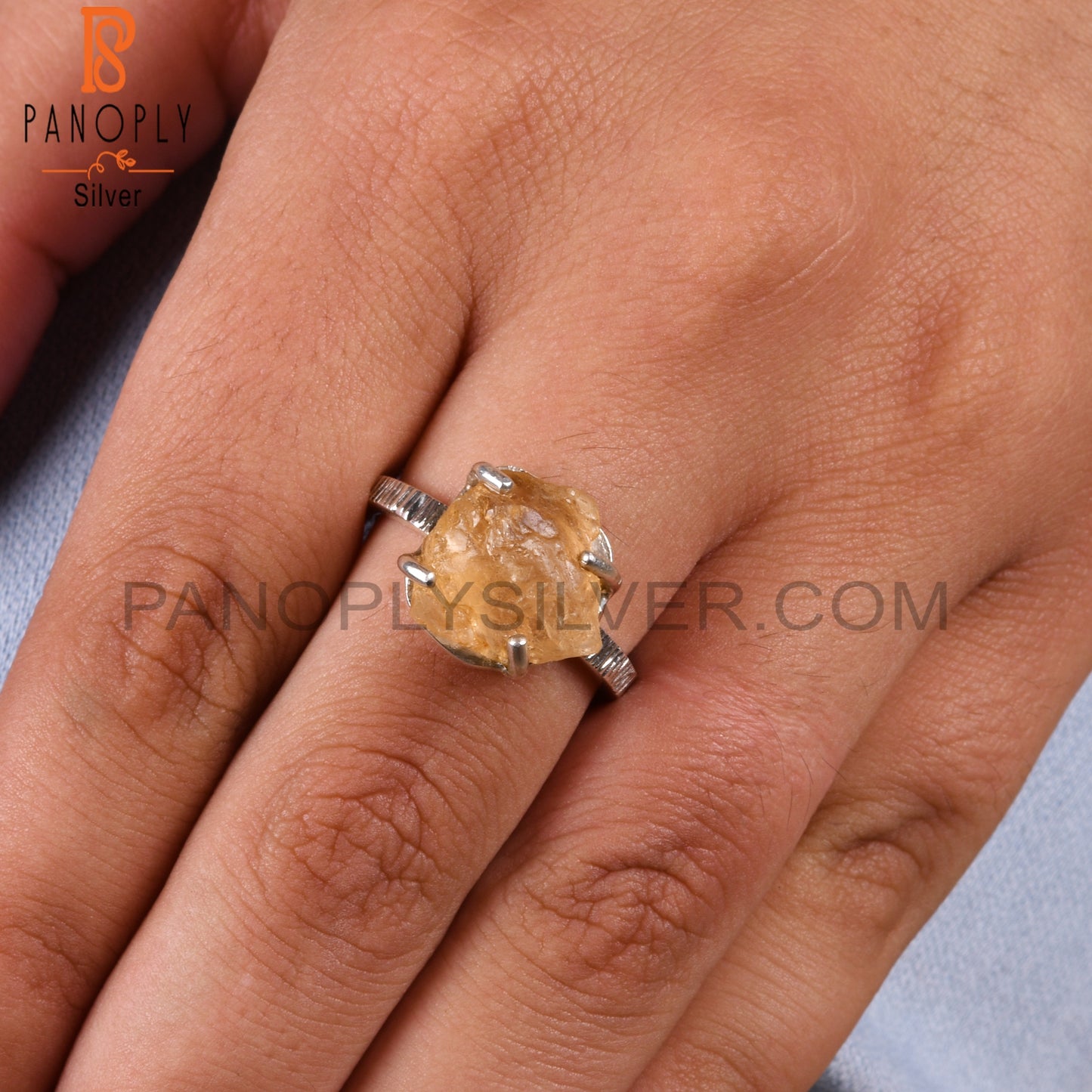 Citrine New 925 Sterling Silver Ring