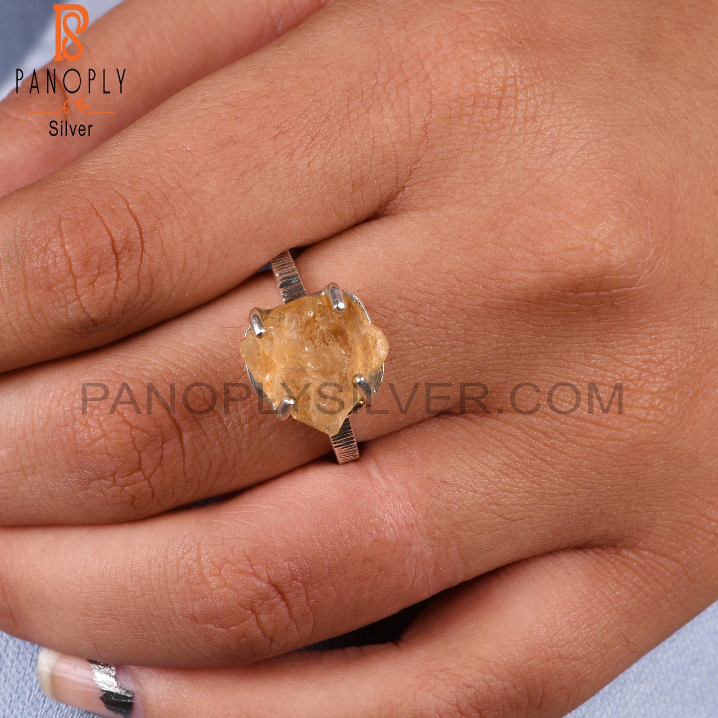 Citrine New 925 Sterling Silver Ring