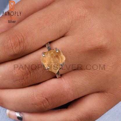 Citrine New 925 Sterling Silver Ring