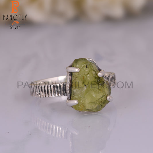 Peridot 925 Sterling Silver Handmade New Ring