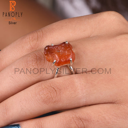Carnelian 925 Sterling Silver Daily Wear Ring