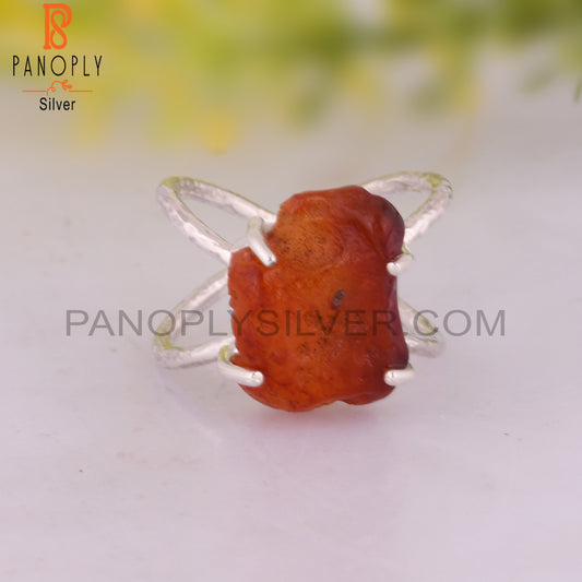 Carnelian 925 Sterling Silver Daily Wear Ring