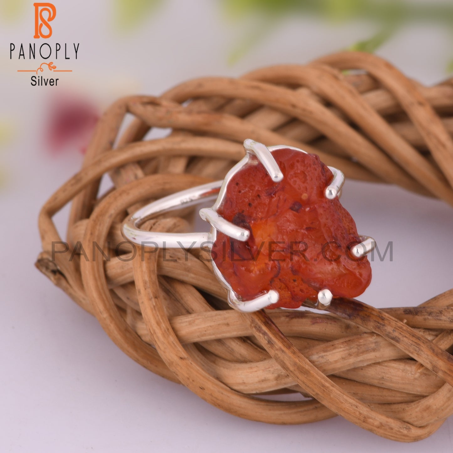 Carnelian 925 Sterling Silver Stylish Ring