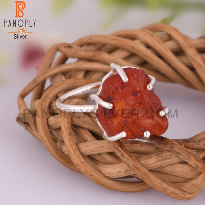 Carnelian 925 Sterling Silver Stylish Ring