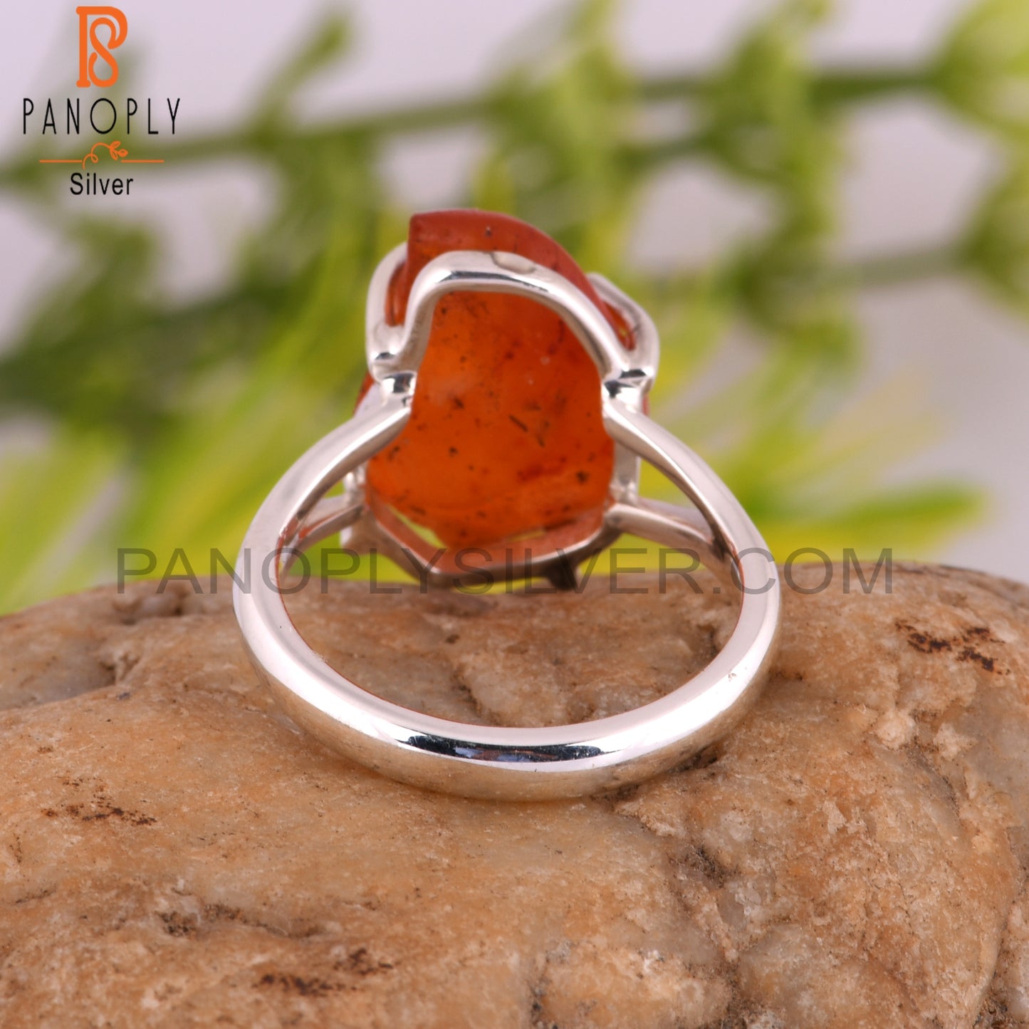 Hypoallergenic Carnelian 925 Sterling Silver Ring