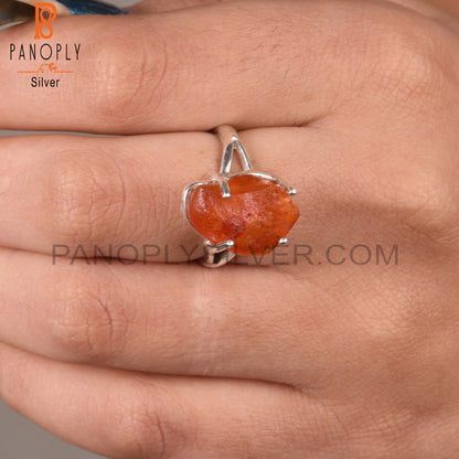 Hypoallergenic Carnelian 925 Sterling Silver Ring