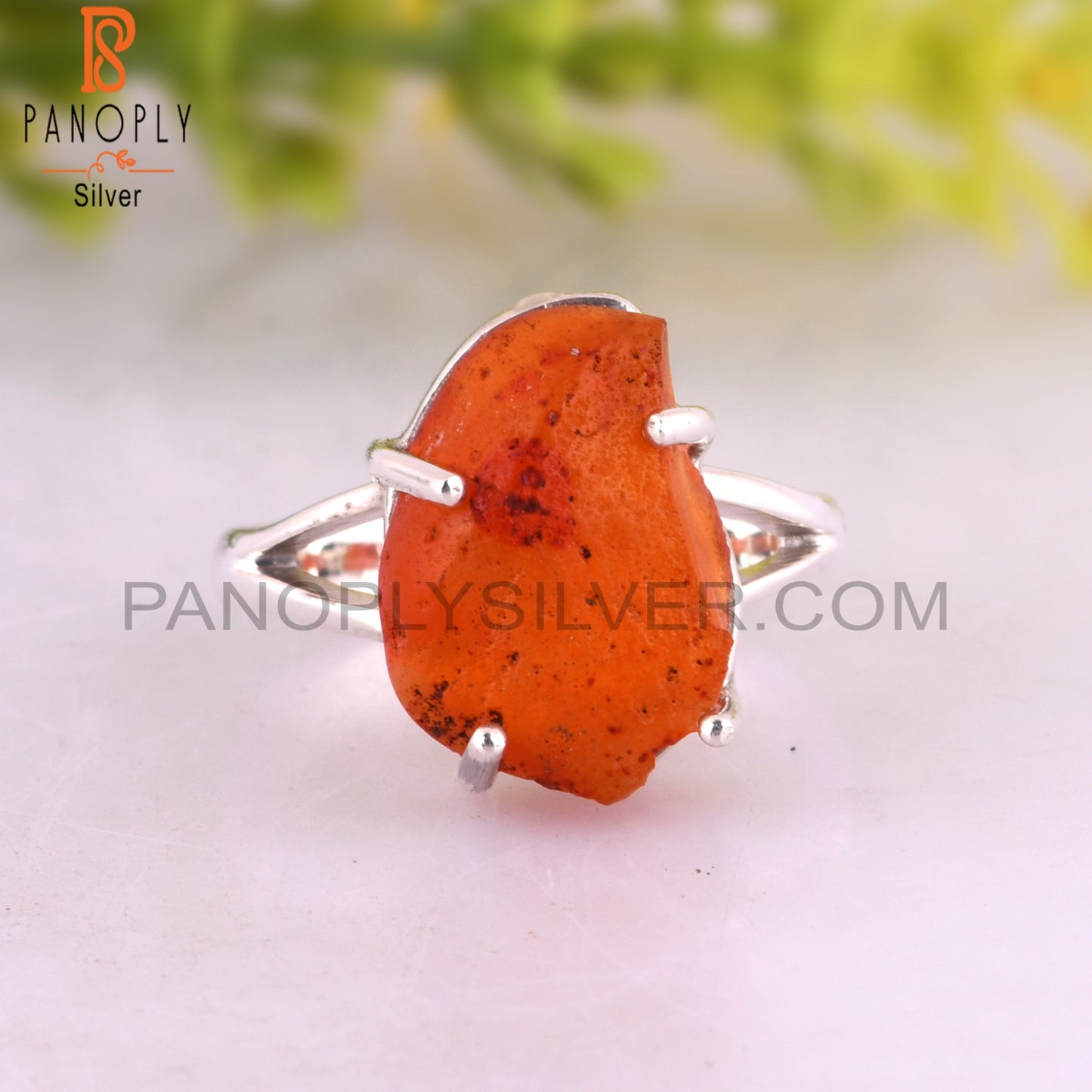 Hypoallergenic Carnelian 925 Sterling Silver Ring