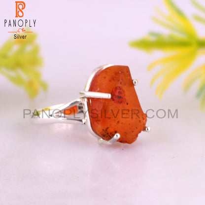 Hypoallergenic Carnelian 925 Sterling Silver Ring