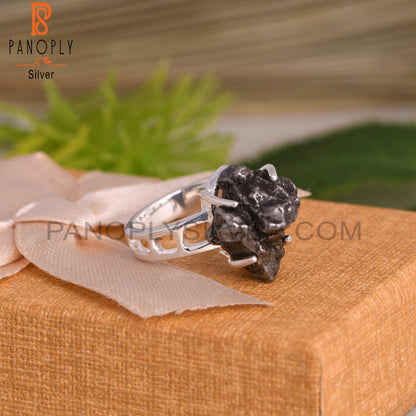 Meteorite Rough 925 Sterling Silver Ring