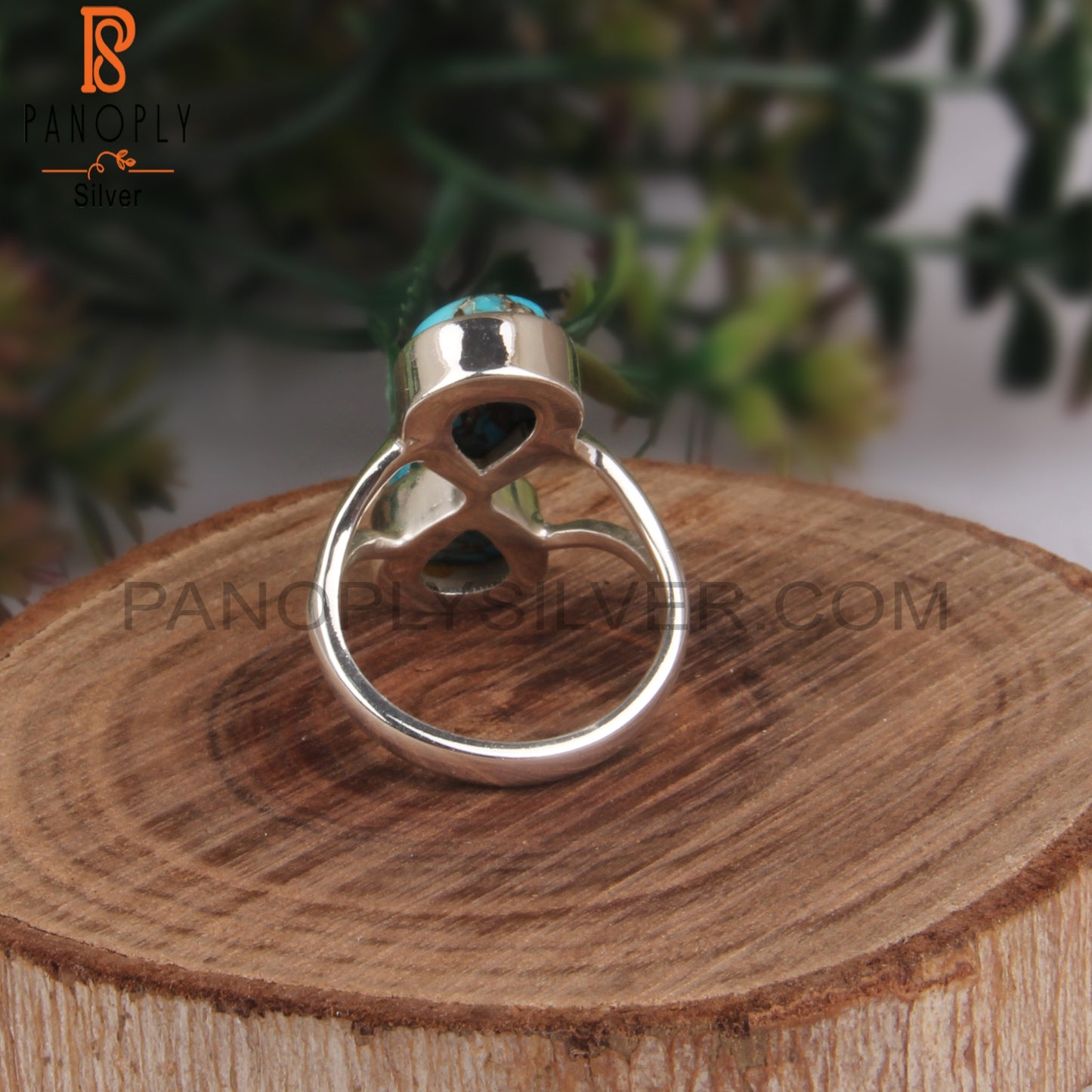 Mojave Turquoise Pear 925 Sterling Silver Party Wear Ring