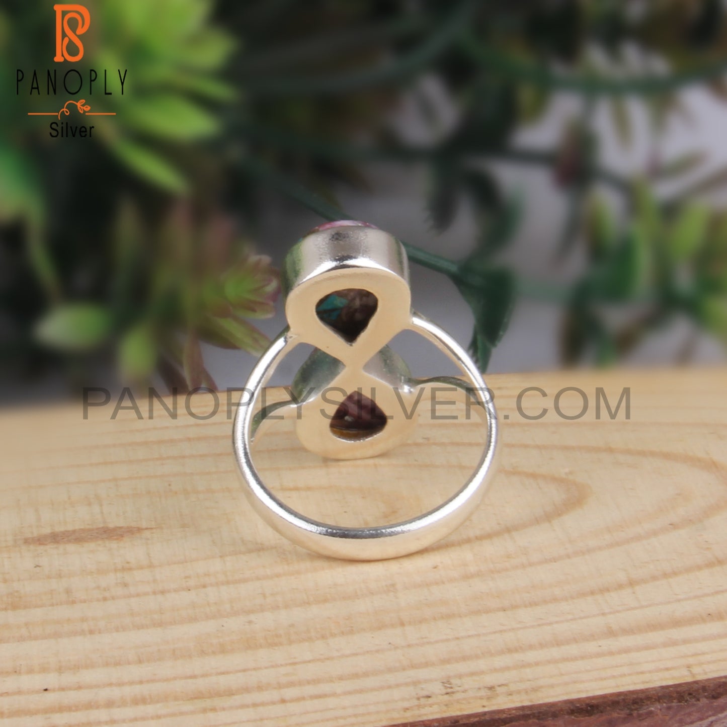 Mojave Copper Purple Turquoise Pear 925 Silver Attractive Ring
