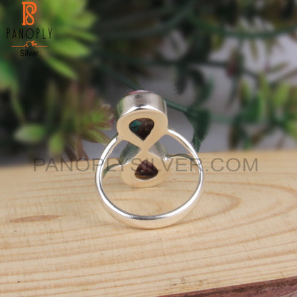Mojave Copper Purple Turquoise Pear 925 Silver Attractive Ring