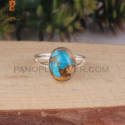 Mojave Copper Oyster Turquoise Silver Ring