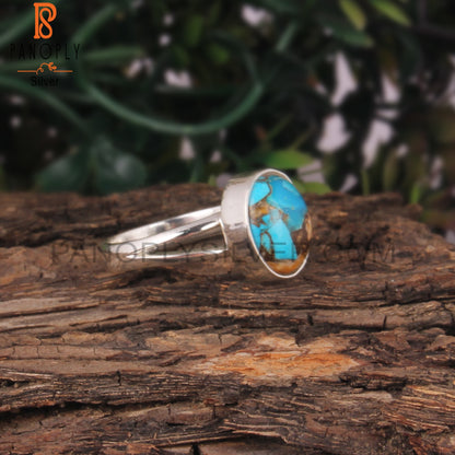 Mojave Copper Oyster Turquoise Silver Ring