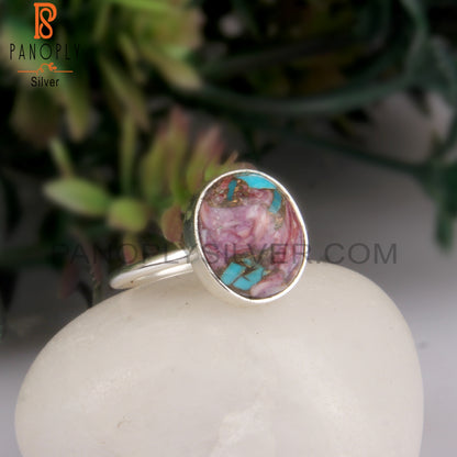 Mojave Copper Oyster Turquoise Sterling Silver 925 Ring