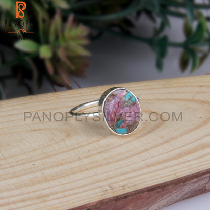 Mojave Copper Oyster Turquoise Sterling Silver 925 Ring