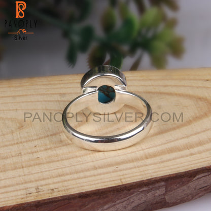 Mojave Copper Turquoise Stone 925 Silver Dainty Ring