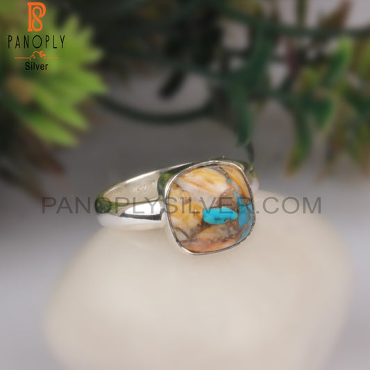Mojave Copper Oyster Turquoise  Silver Ring