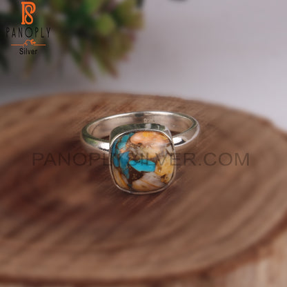 Mojave Copper Oyster Turquoise  Silver Ring