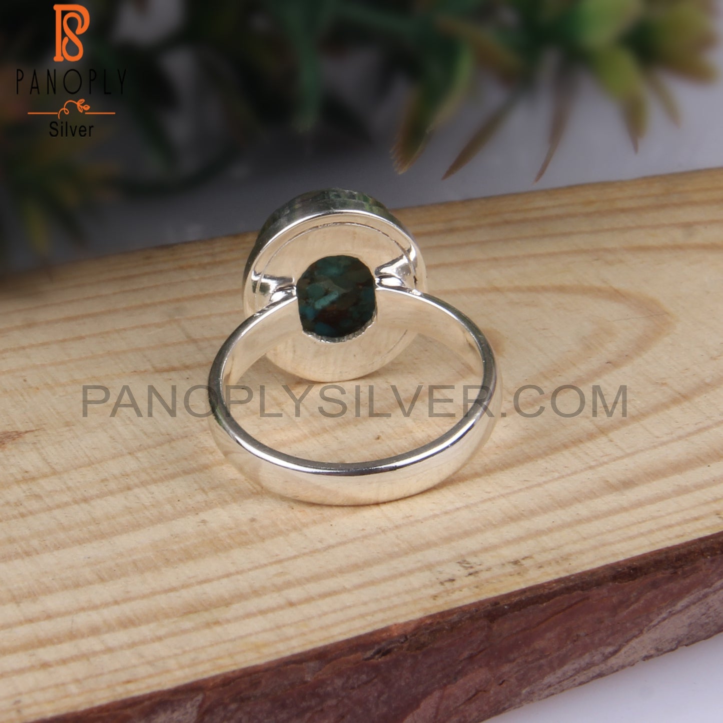 Boulder Turquoise Oval Shape Sterling Silver 925 Casual Ring