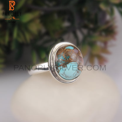Mojave Copper Opal Turquoise 925 Silver Ring