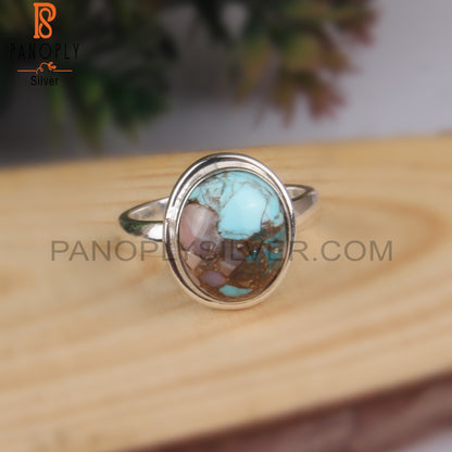 Mojave Copper Opal Turquoise 925 Silver Ring