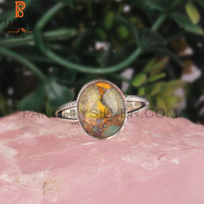 Mojave Copper Bumblebee Turquoise 925 Ring