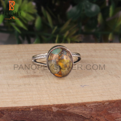 Mojave Copper Bumblebee Turquoise 925 Ring