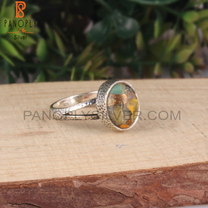 Mojave Copper Bumblebee Turquoise 925 Ring
