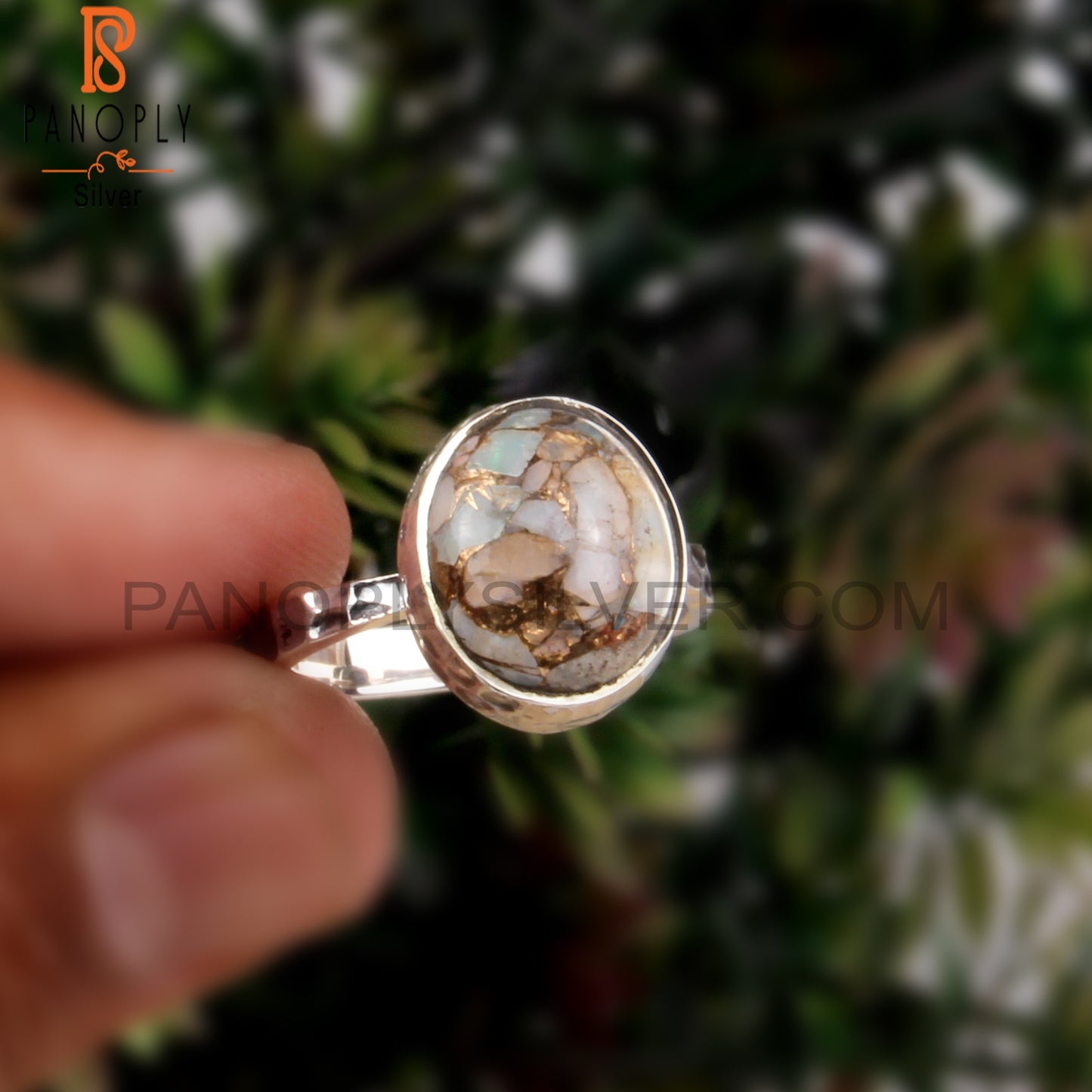 Mojave Copper Ethiopian Opal 925 Silver Classic Ring