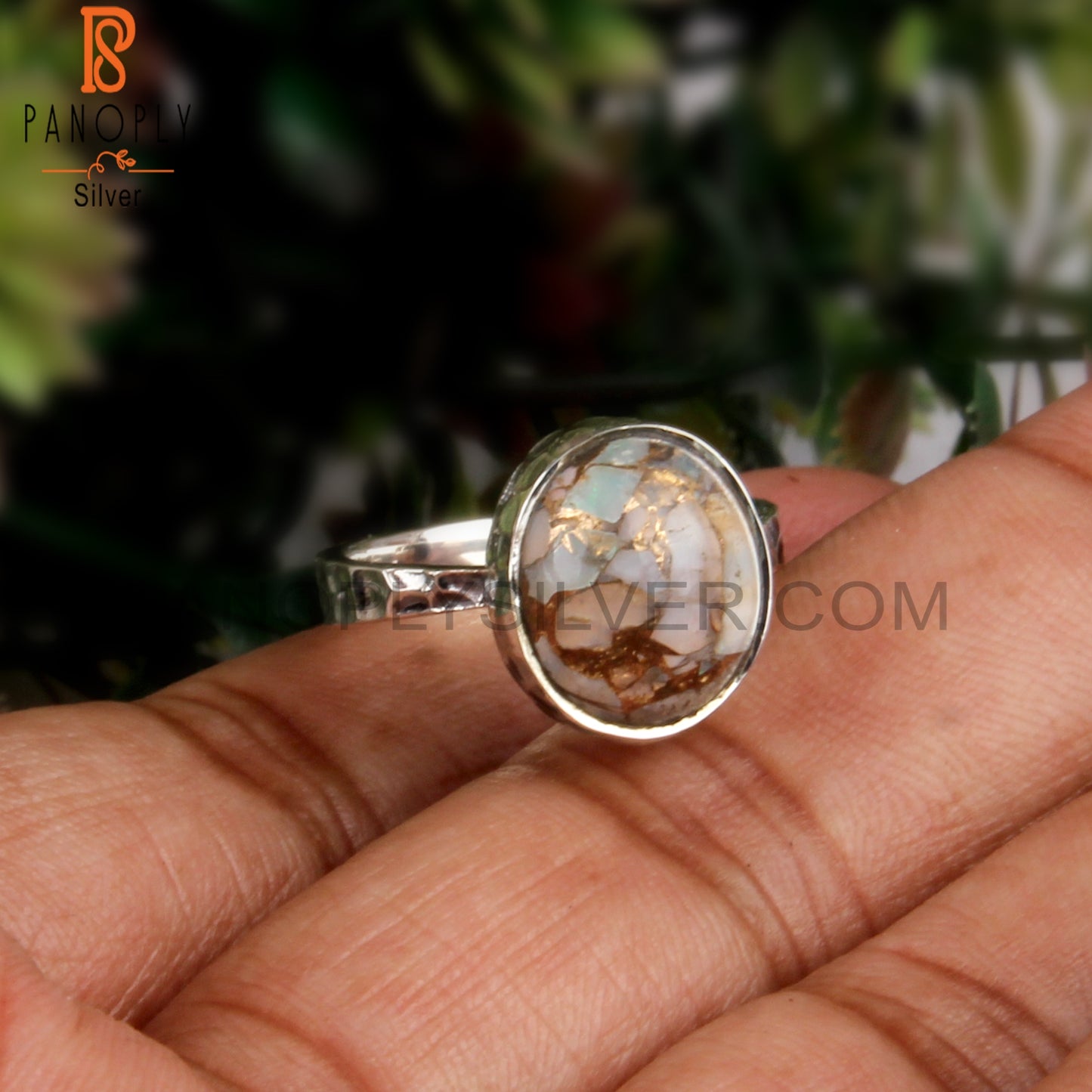 Mojave Copper Ethiopian Opal 925 Silver Classic Ring