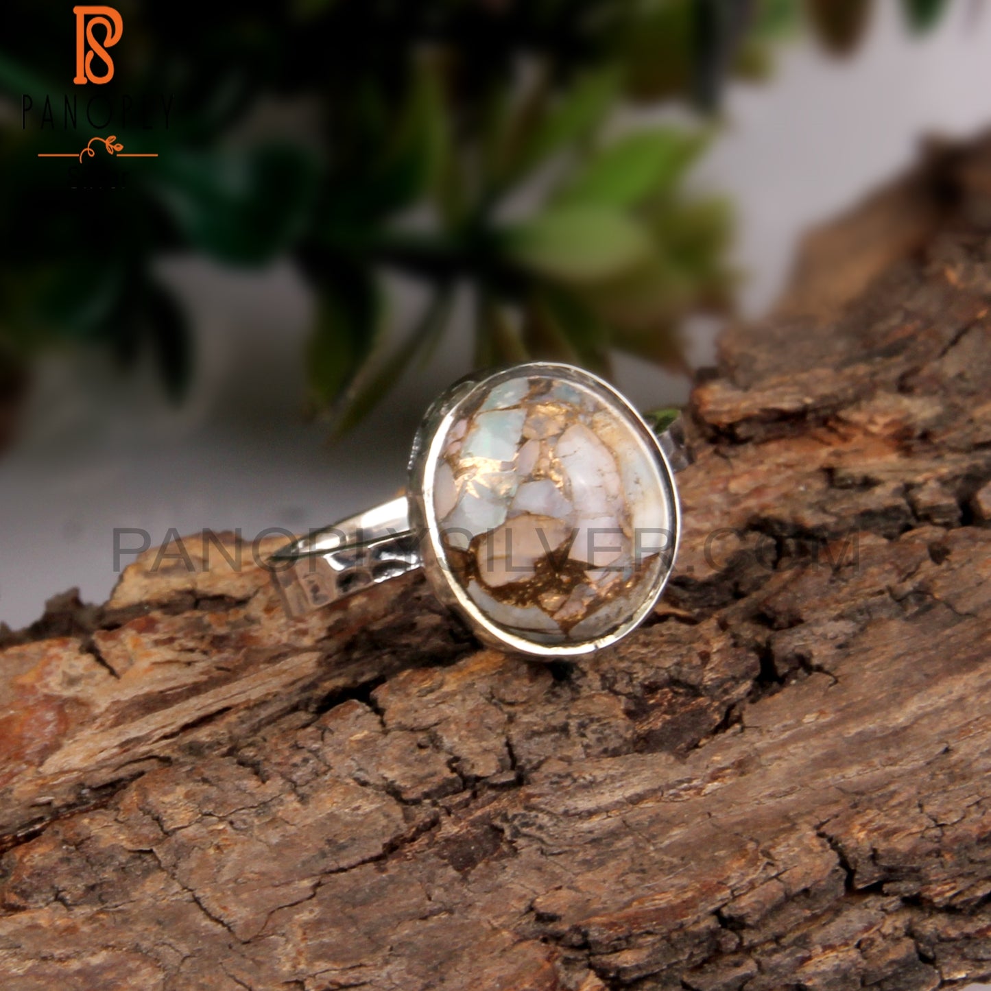 Mojave Copper Ethiopian Opal 925 Silver Classic Ring