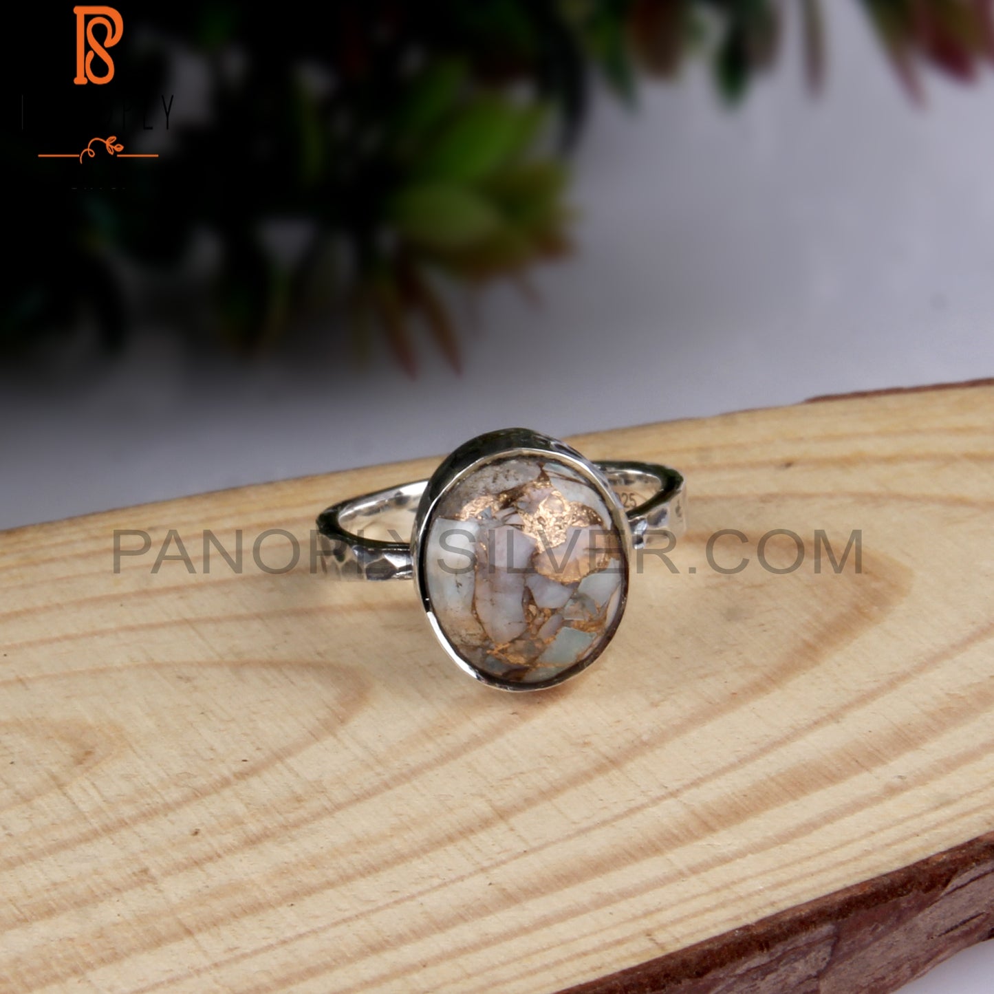 Mojave Copper Ethiopian Opal 925 Silver Classic Ring