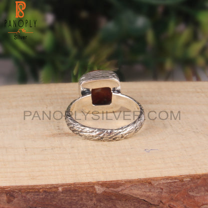 Sponge Coral Cushion Shape 925 Sterling Silver Ring