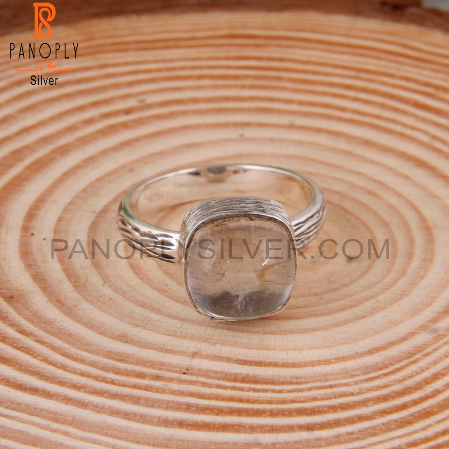 Doublet Labradorite Crystal Cushion 925 Sterling Silver Ring