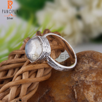 Doublet Labradorite Crystal Cushion 925 Sterling Silver Ring